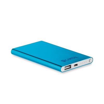 Flat power bank 4000 mAh Blue